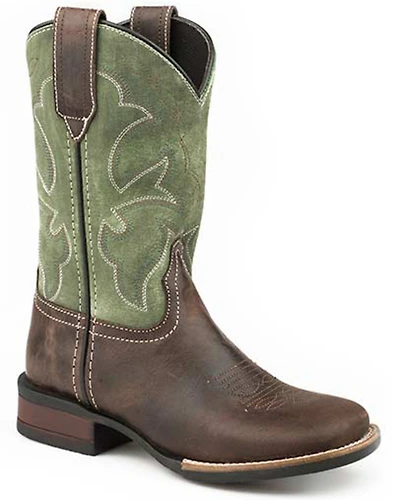 Roper Boys' Full-Grain Leather Western Boots - Square Toe