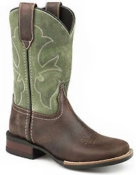 Roper Boys' Full-Grain Leather Western Boots - Square Toe