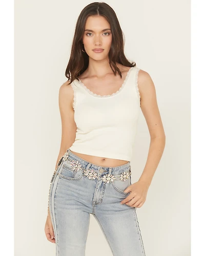 Southern Grace Women's Crystal Concho Chain Belt
