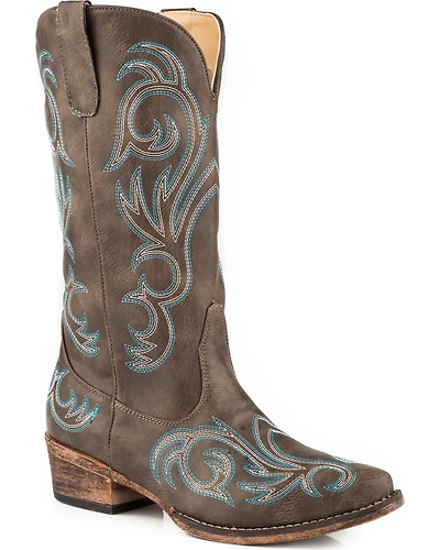 Roper Women's Brown Riley Vintage Western Boots - Snip Toe