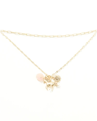 Lainey Wilson Women's Country Cool Horse Charm Layered Necklace