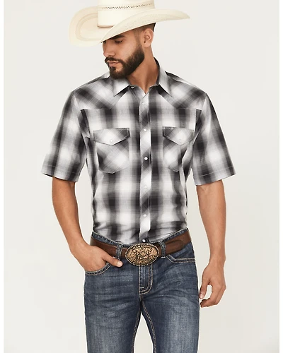 Roper Men's Plaid Print Short Sleeve Snap Western Shirt