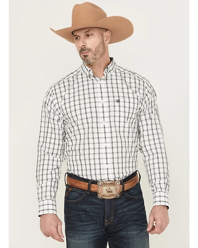 Ariat Men's Remi Wrinkle Free Plaid Print Long Sleeve Button-Down Western Shirt