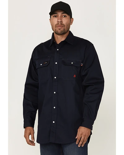 Forge Workwear Men's FR Lightweight Ripstop Vent Long Sleeve Snap Work Shirt