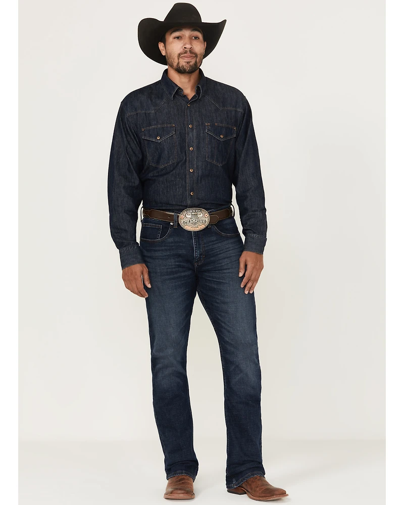 Wrangler 20X Men's Stirrup Dark Wash Slim Bootcut Stretch Denim Jeans - Tall