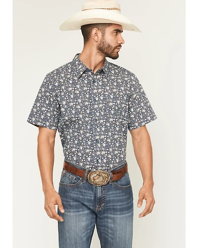 Gibson Trading Co Men's Scenic Route Floral Print Short Sleeve Button-Down Western Shirt