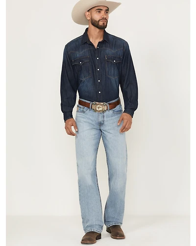 Cinch Men's Grant Light Wash Relaxed Bootcut Rigid Denim Jeans