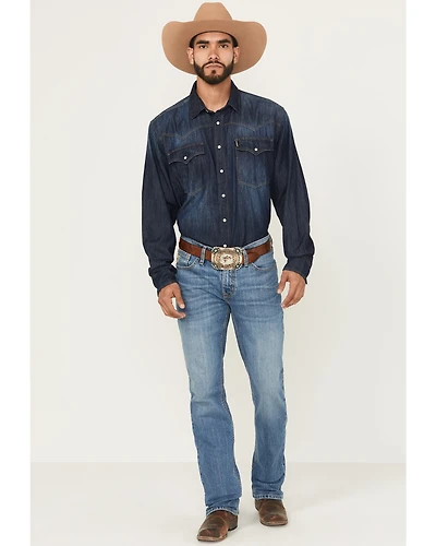 Cinch Men's Ian Medium Wash Slim Boot Stretch Denim Jeans