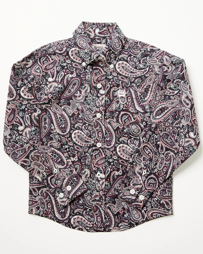 Cinch Toddler Boys' Paisley Print Long Sleeve Button-Down Western Shirt