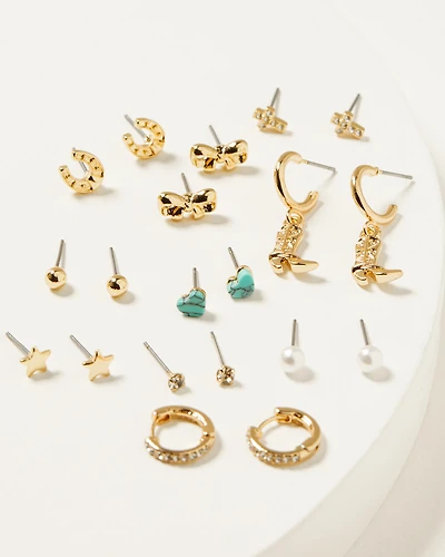 Shyanne Women's Western Holiday Earring Set - 10 Piece