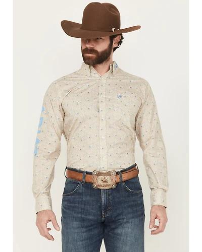 Ariat Men's Team Alder Paisley Print Long Sleeve Button-Down Western Shirt