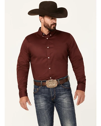Cody James Men's Basic Twill Long Sleeve Button-Down Performance Western Shirt - Tall