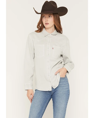 Levi's Women's Teodora Long Sleeve Pearl Snap Western Shirt