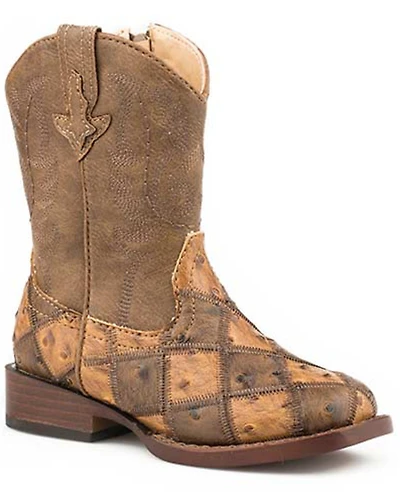 Roper Girls' Bird Blocks Western Boots - Square Toe
