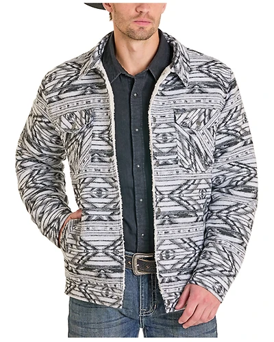 Rock & Roll Denim Men's Southwestern Print Berber Lined Shirt Jacket