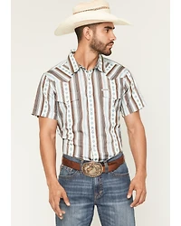 Sendero Provisions Men's Wyatt Serape Striped Short Sleeve Snap Western Shirt