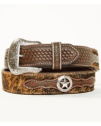 Cody James Men's Hair-On Concho Leather Belt