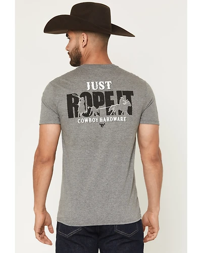 Cowboy Hardware Men's Just Rope It Short Sleeve Graphic T-Shirt