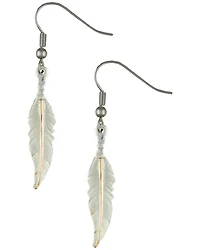 Montana Silversmiths Women's Two-Tone Feather Dangle Earrings