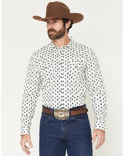 Gibson Trading Co Men's Time Warp Floral Print Long Sleeve Snap Western Shirt