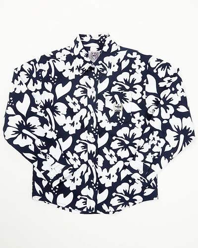 Cinch Toddler Boys' Floral Print Long Sleeve Button-Down Western Shirt
