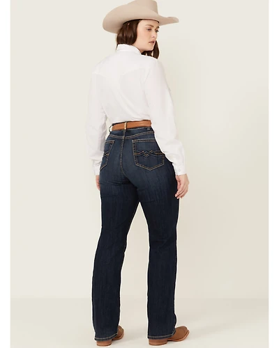 Ariat Women's Desiree Dark Wash Perfect Rise Bootcut Stretch Denim Jeans - Plus