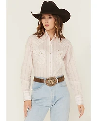 Cowboygirl by Jenna Paulette Women's Wallpaper Print Long Sleeve Pearl Snap Western Shirt