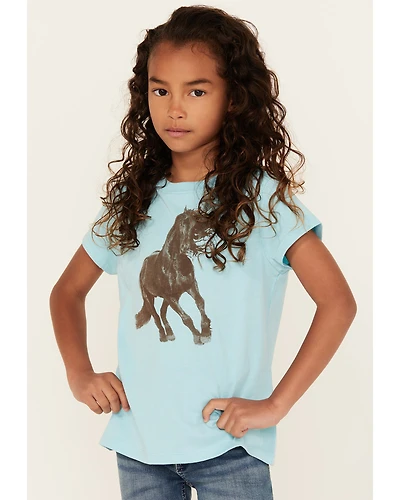 Shyanne Girls' Stallion Short Sleeve Graphic Tee