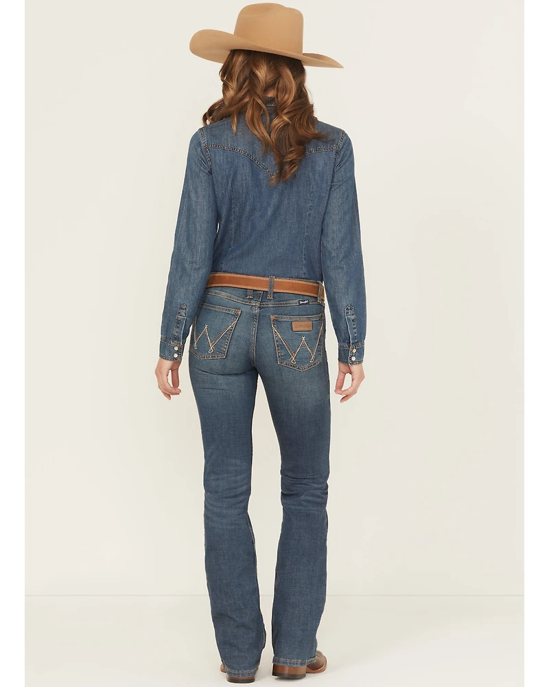 Wrangler Women's Mae Premium Patch Boot Cut Jeans