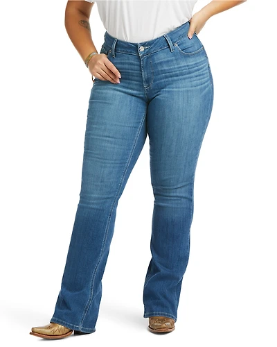Ariat Women's Mid Rise Patricia Stretch Main Bootcut Jeans - Plus