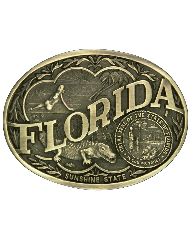 Montana Silversmiths Florida State Belt Buckle