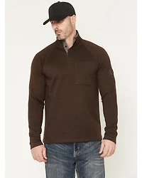 Brothers and Sons Men's Sherman Solid 1/4 Button-Down Pullover