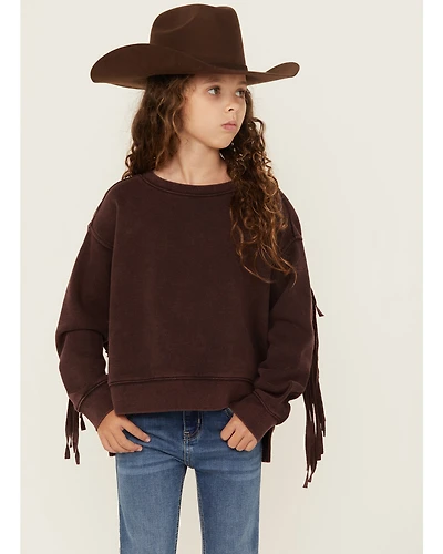 Shyanne Girls' Fringe Pullover Sweatshirt
