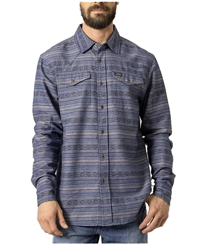 Kimes Ranch Men's Ortega Southwestern Striped Print Long Sleeve Button-Down Western Shirt