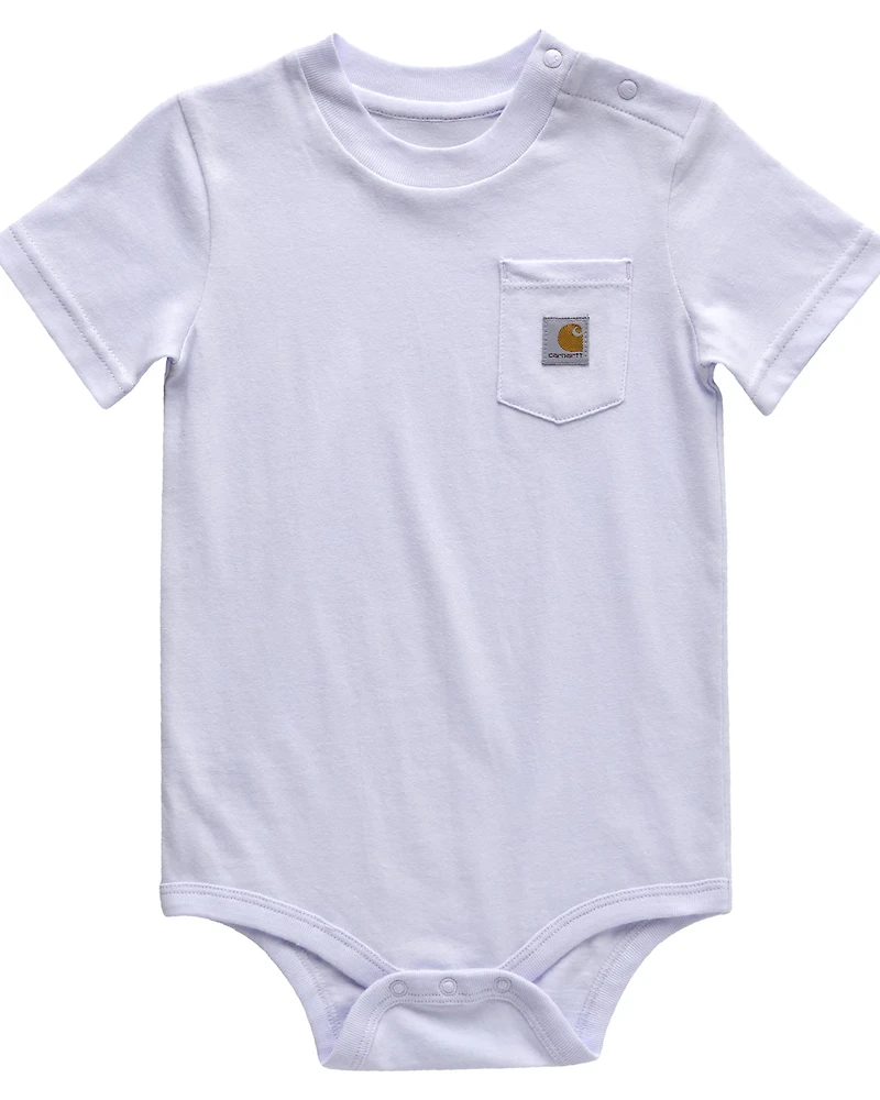 Carhartt Infant Girls' Short Sleeve Pocket Onesie
