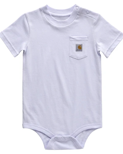 Carhartt Infant Girls' Short Sleeve Pocket Onesie