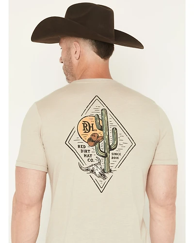 Red Dirt Hat Men's Diamond Cactus Short Sleeve Graphic T-Shirt