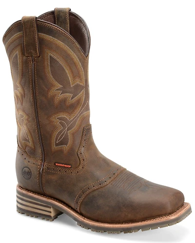 Double H Men's Jeyden Waterproof Saddle Vamp Western Boots - Broad Square Toe