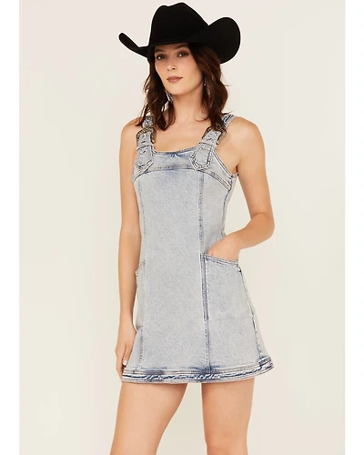Blue B Women's Buckle Sleeveless Mini Dress