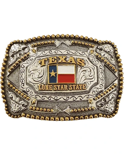 Cody James Red White and Blue Square Texas Belt Buckle