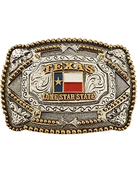 Cody James Red White and Blue Square Texas Belt Buckle