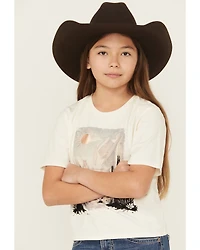 Shyanne Girls' Real Felt Scenic Short Sleeve Graphic Tee