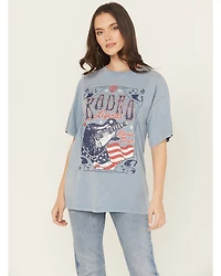 Rock & Roll Denim Women's Rodeo Guitar Short Sleeve Graphic Tee