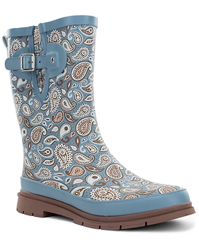 Western Chief Women's Bandana Print Mid Rain Boots - Round Toe