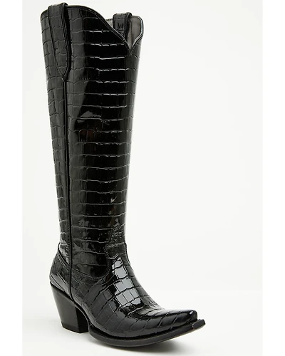 Ariat Women's Casanova Crocodile Print Tall Western Boots - Snip Toe
