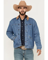 Wrangler Men's Medium Wash Vintage Sherpa Lined Jacket