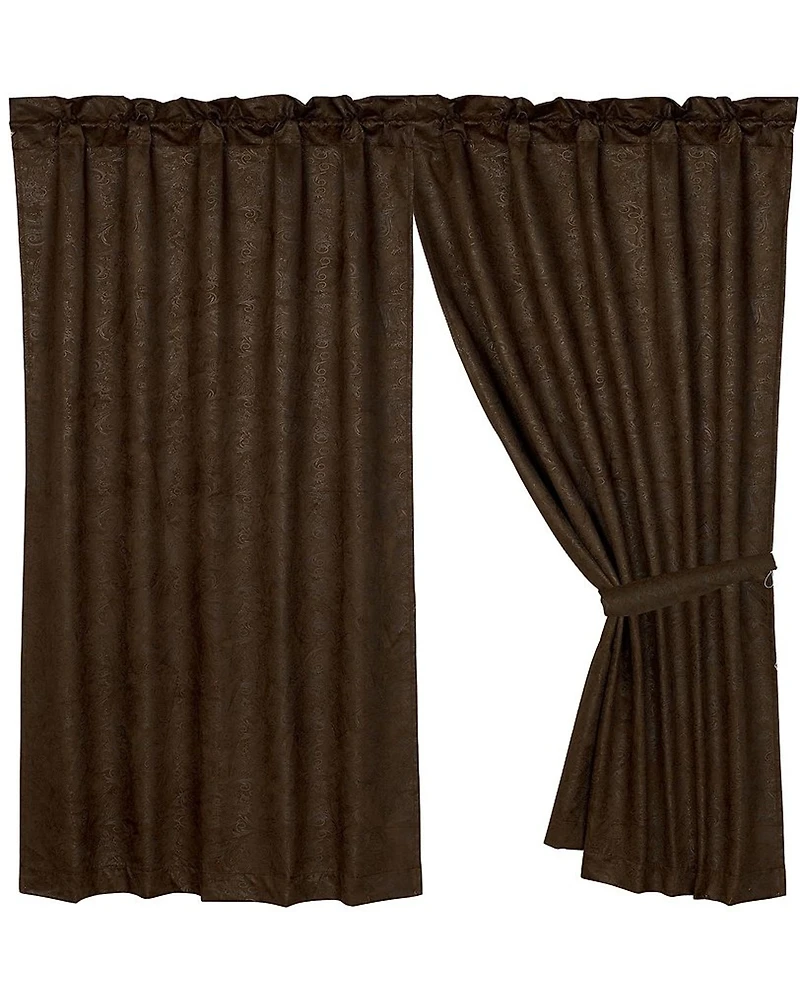 HiEnd Accents Caldwell Faux Tooled Leather Curtain
