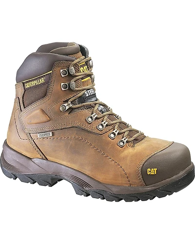 CAT Men's Diagnostic Waterproof Insulated 6" Lace-Up Work Boots - Steel Toe