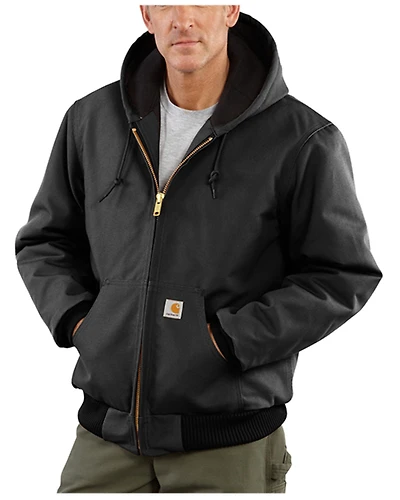 Carhartt Men's Flannel Lined Loose Fit Firm Duck Active Jacket - Big