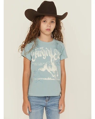 Shyanne Girls' Cowgirl Era Fringe Short Sleeve Graphic Tee